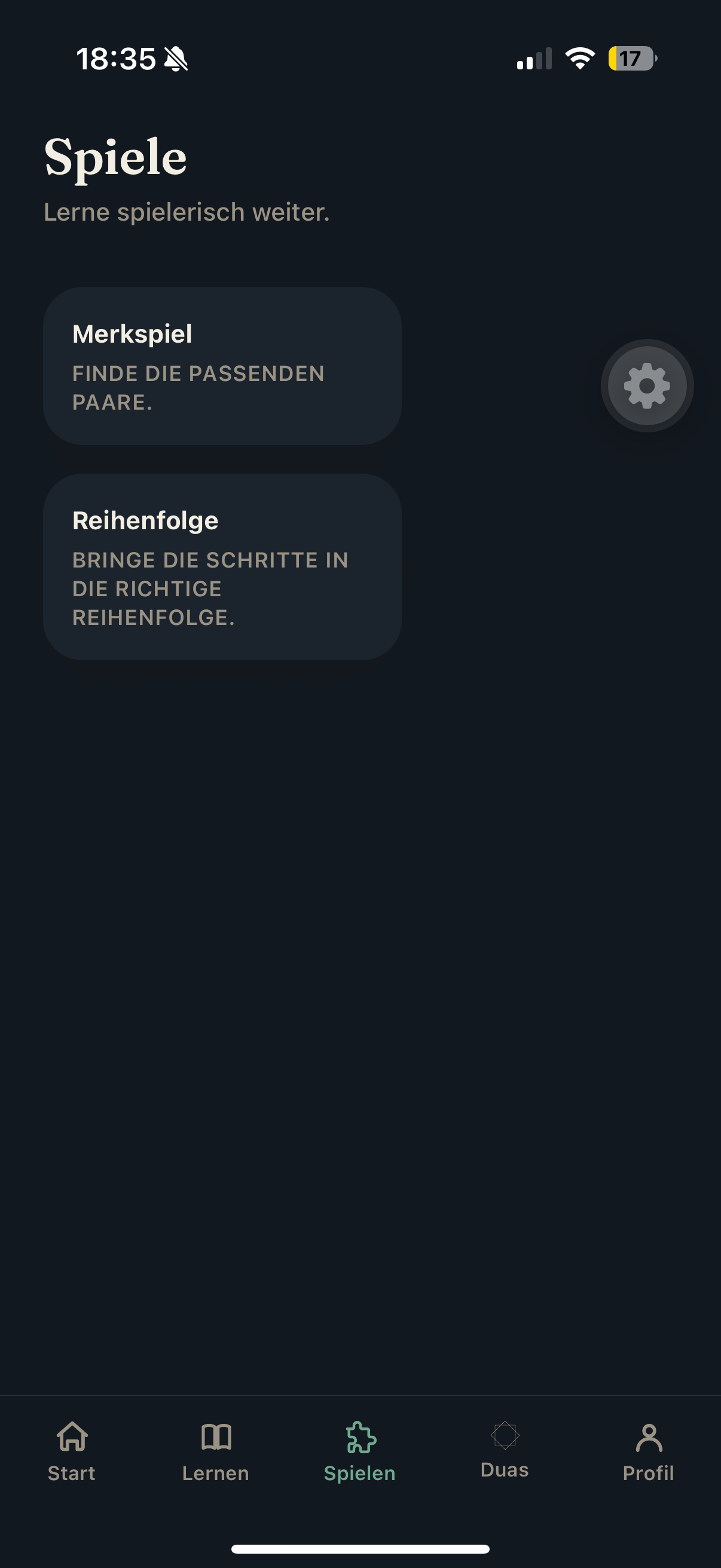 Actual Nooria games screen